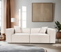 Atelier Del Sofa Sofá Lora 2 Plazas - Marrón Claro, Sofá de Lino con Estructura de Carballo, Comodidad y Estilo